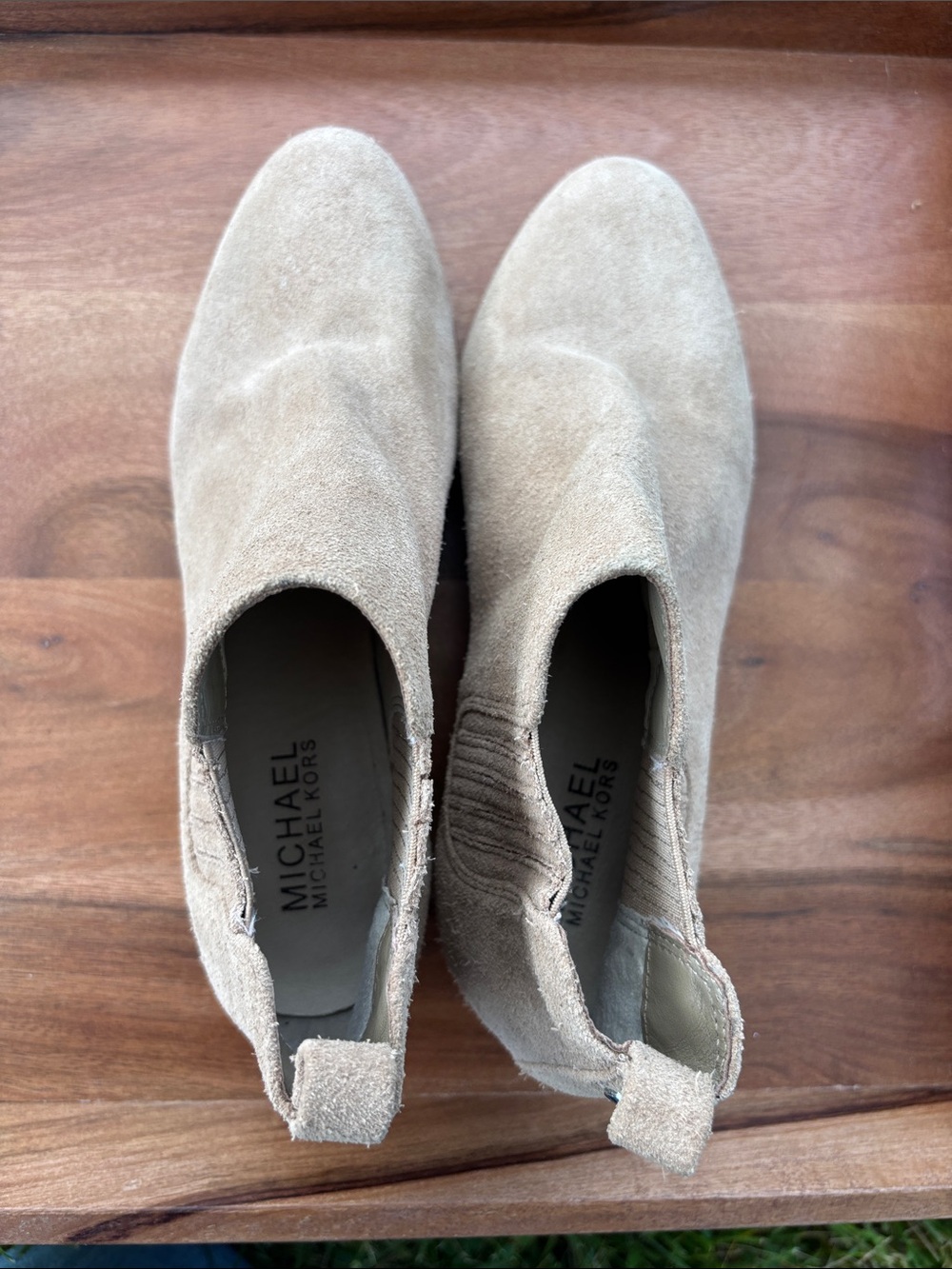 Michael Kors Tan Suede Ankle Booties - Picture 5 of 10